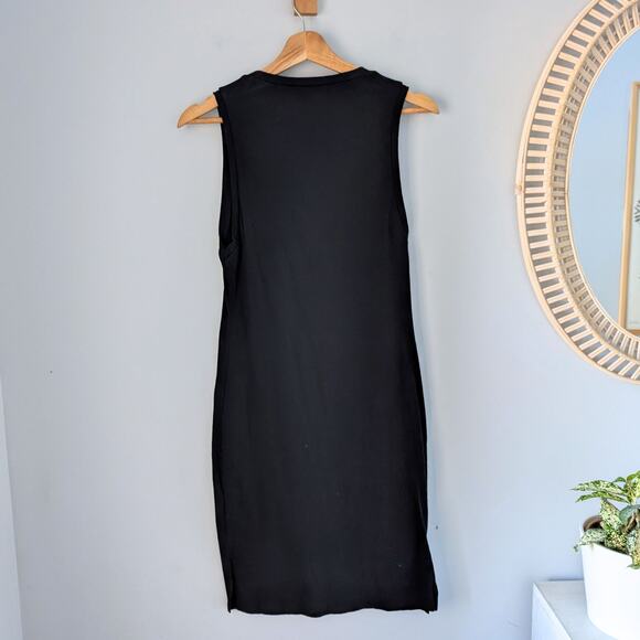 JAMES PERSE Black Tank Jersey Sleeveless Dress Cotton Spandex, Size 1/S, NWOT - Picture 3 of 7
